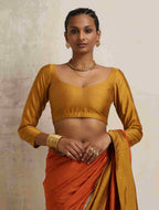 trueBrowns Gold Silk Blouse | Grocsy