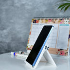 Sowpeace Trendy Adjustable Silver Tablet Stand with White Hinges | Grocsy