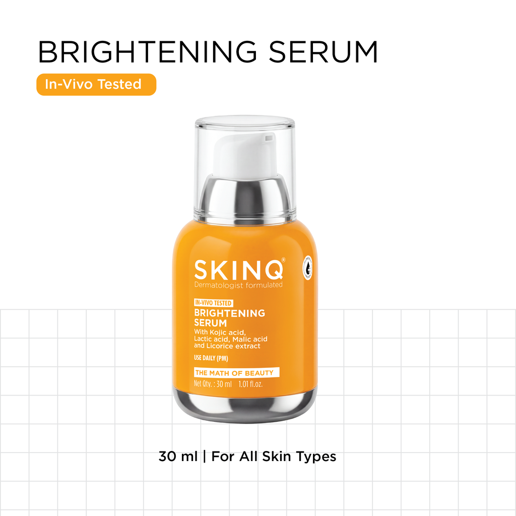 SkinQ Brightening Serum with Kojic, Lactic & Malic Acid | Grocsy