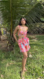 Noroke Modal satin Marble Print Co-Ord Set Women | Grocsy
