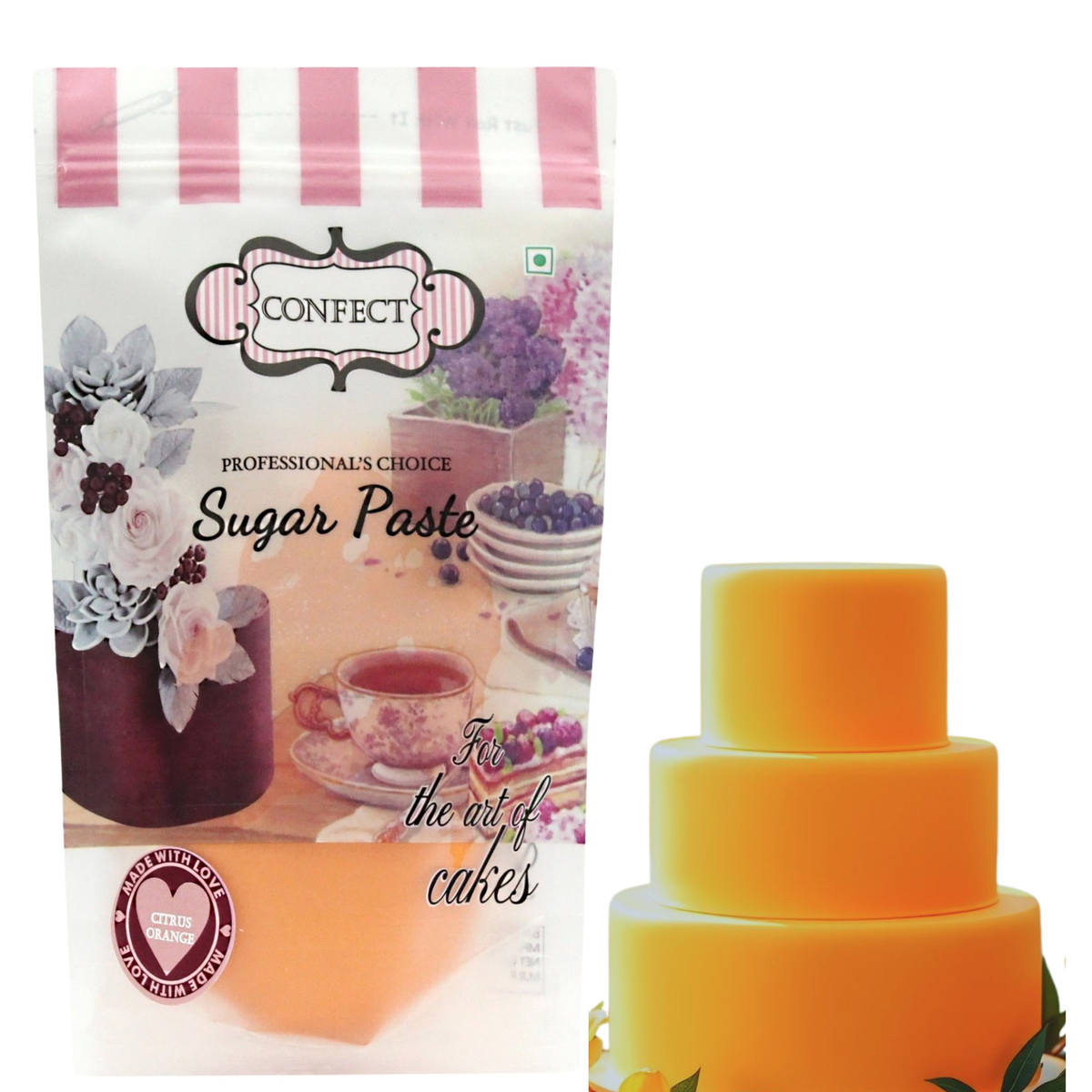 Confect Citrus Orange Fondant | Edible Sugarpaste | Grocsy