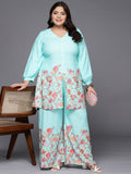 Ahalyaa Women Plus Size Tunic with Palazzos | Grocsy