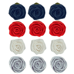Confect Edible Sugar Roses Cake Toppers - Pack of 12 (01) | Grocsy