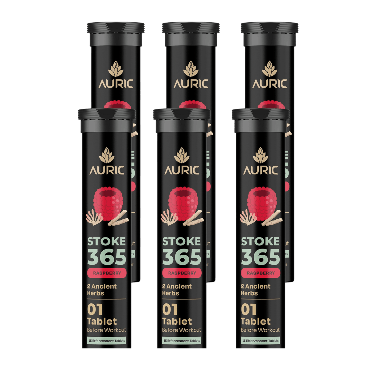 Auric STOKE365 Effervescent Tablets | Raspberry Flavour | Grocsy