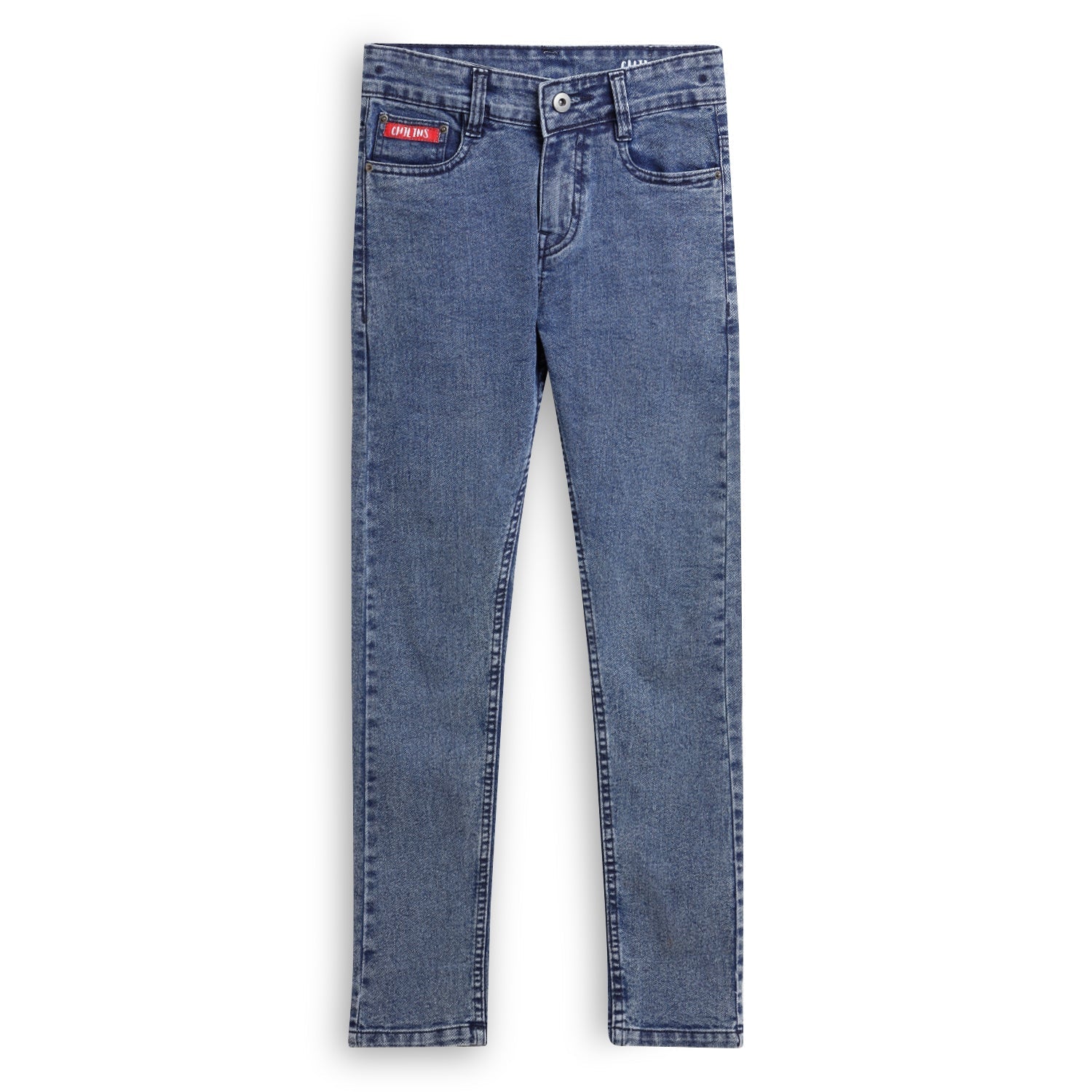 Chilins Girls Slim Mid Rise Cotton Confortable Blue Jeans | Grocsy