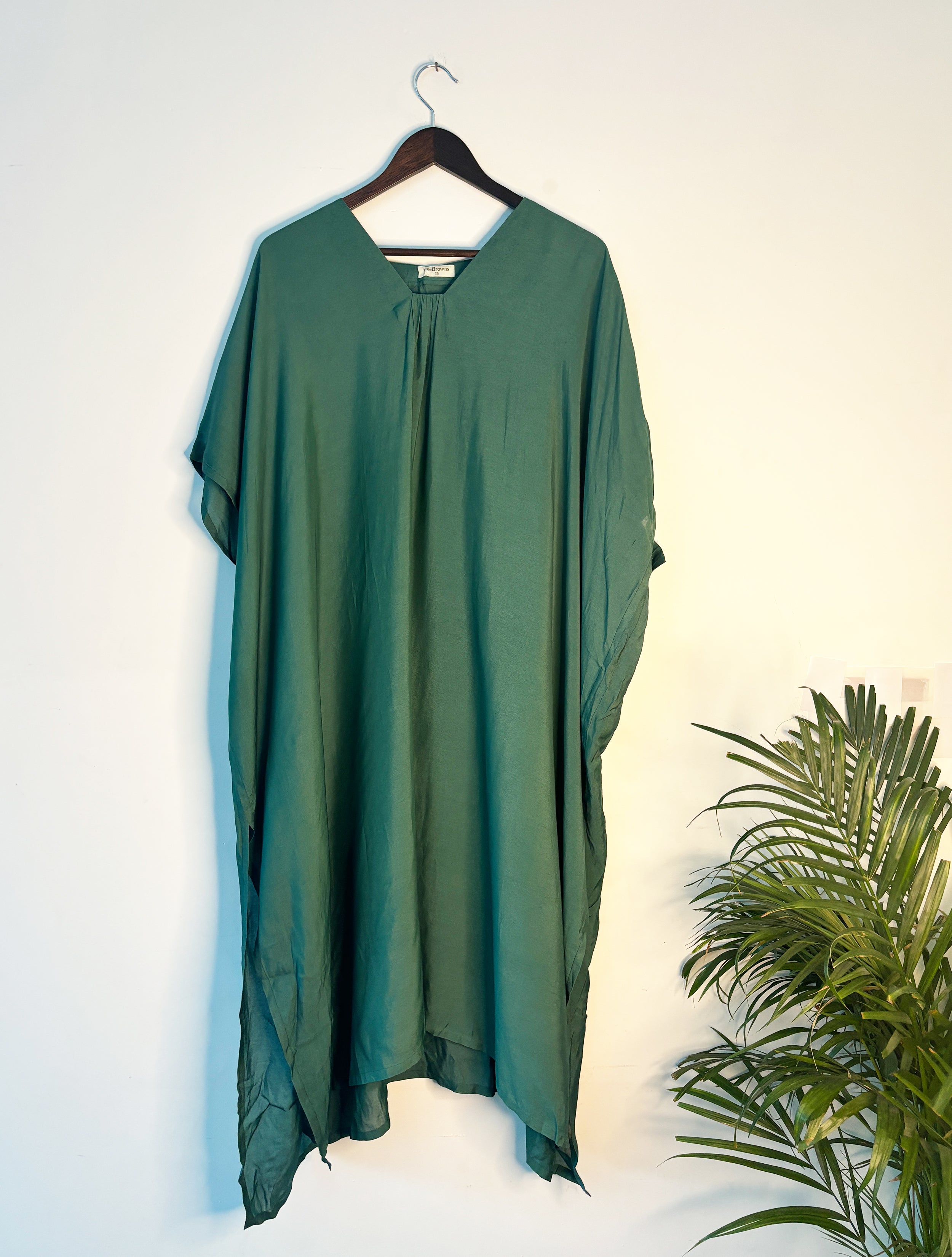 trueBrowns Green Slub Kurta | Grocsy