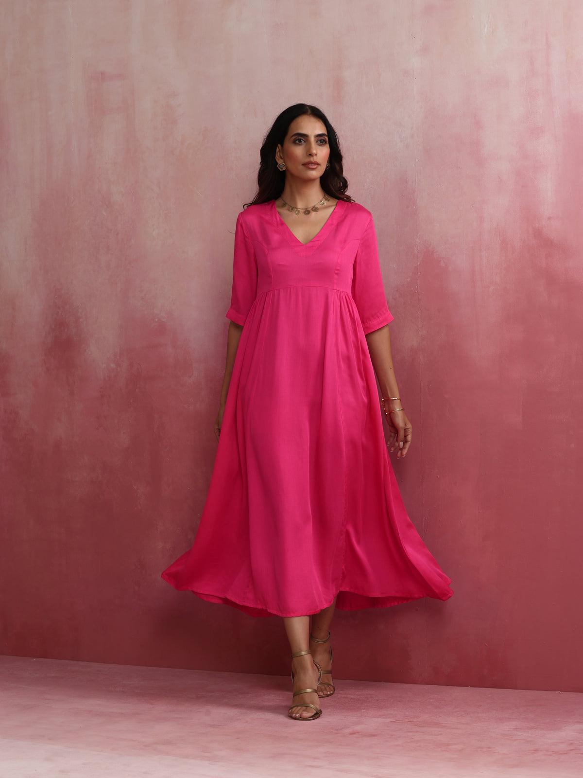 trueBrowns Modal Pink Dress | Grocsy