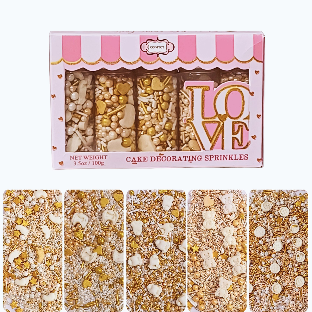 Confect Baby Shower Sprinkles |Edible Sprinkles For Cake & Cupcake Decoration | Grocsy