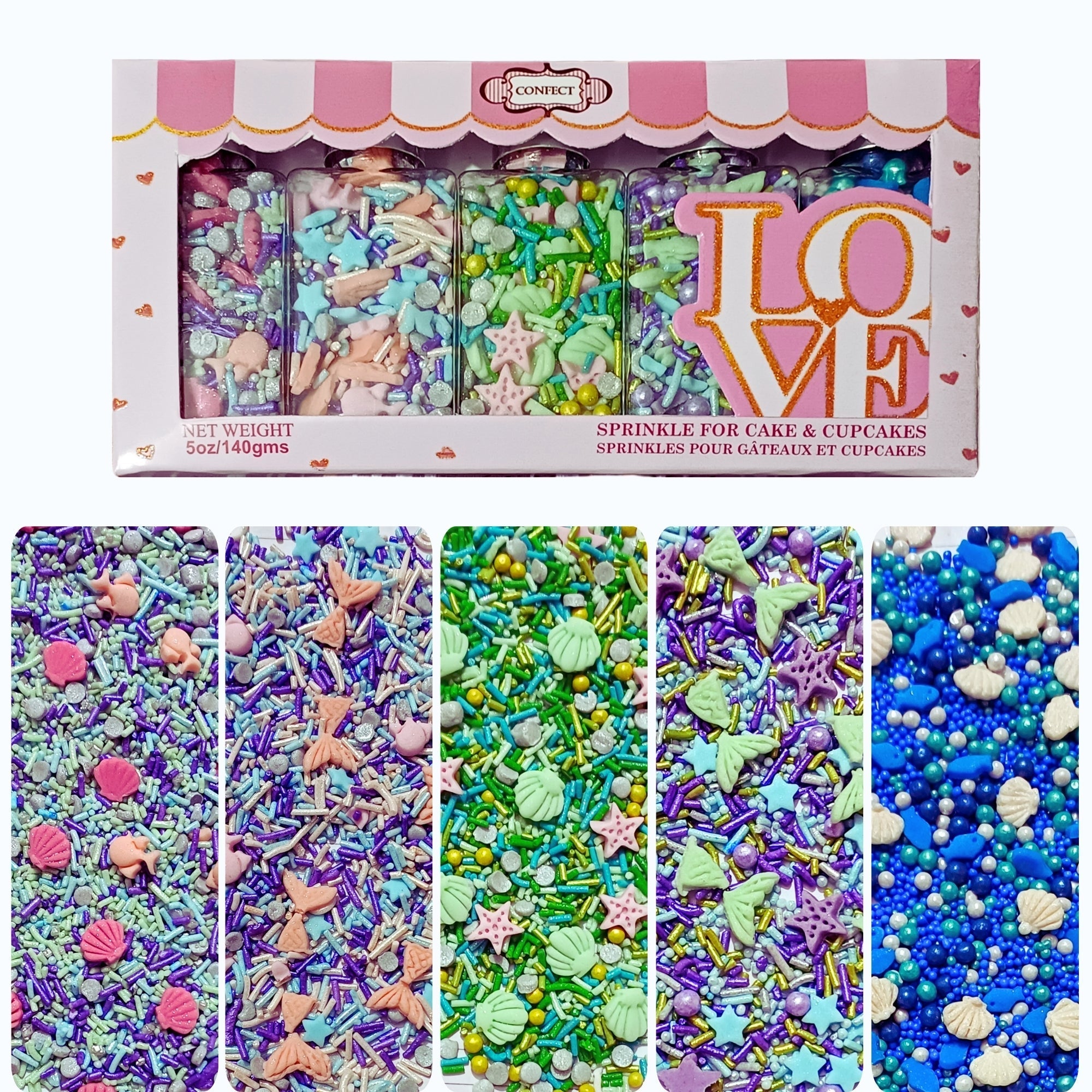 Confect Under the Sea Sprinkles for Decorations 10 | Grocsy