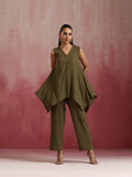 trueBrowns Olive Cotton Dobby Dobby Co-ord set | Grocsy