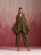 trueBrowns Olive Cotton Dobby Dobby Co-ord set | Grocsy