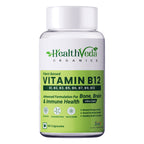 Health Veda Organics Plant Based Vitamin B-12 Capsules | Grocsy