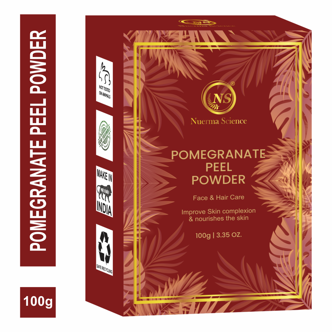 Nuerma Science Pomegranate Peel Organic Powder For Skin & Hair | Grocsy