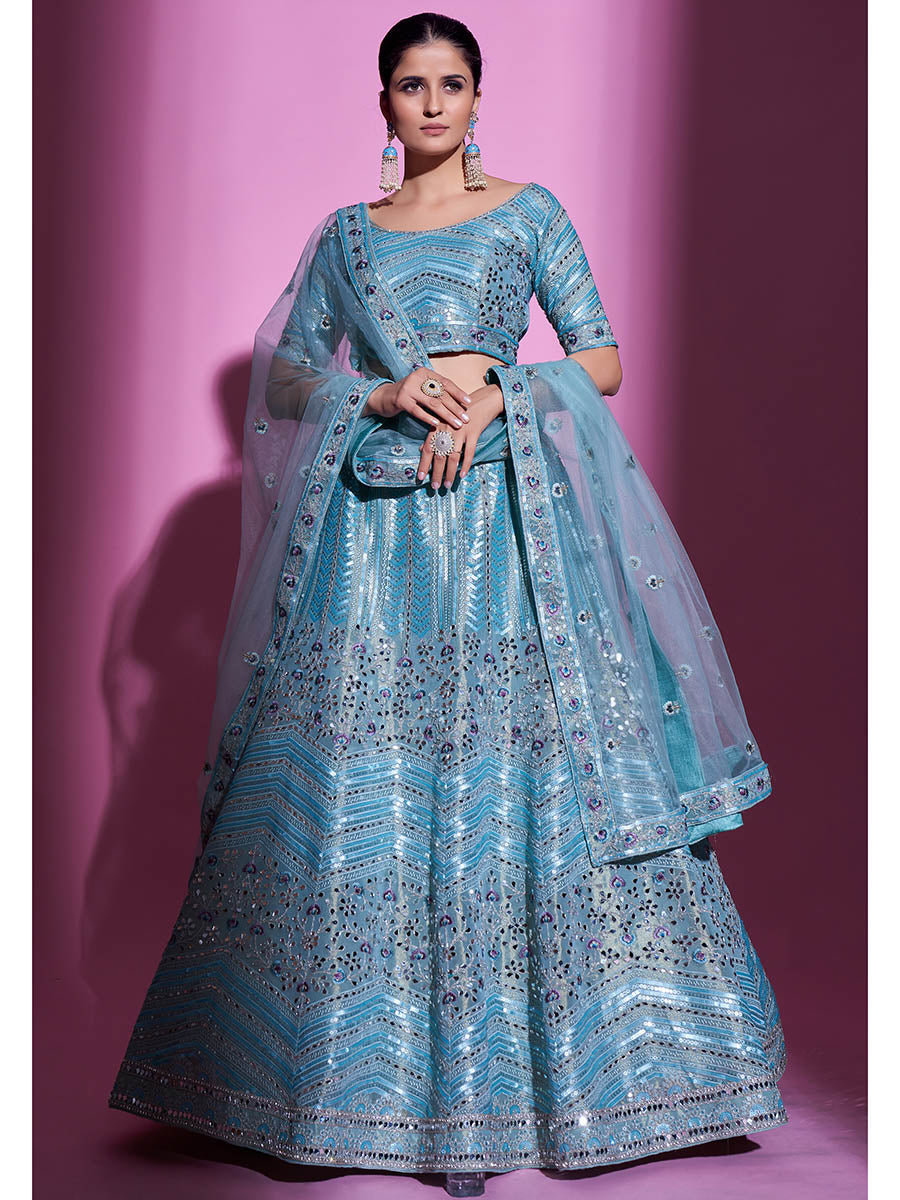 Myra Firozi Gota Silk Embroidered Designer Lehenga Choli | Grocsy