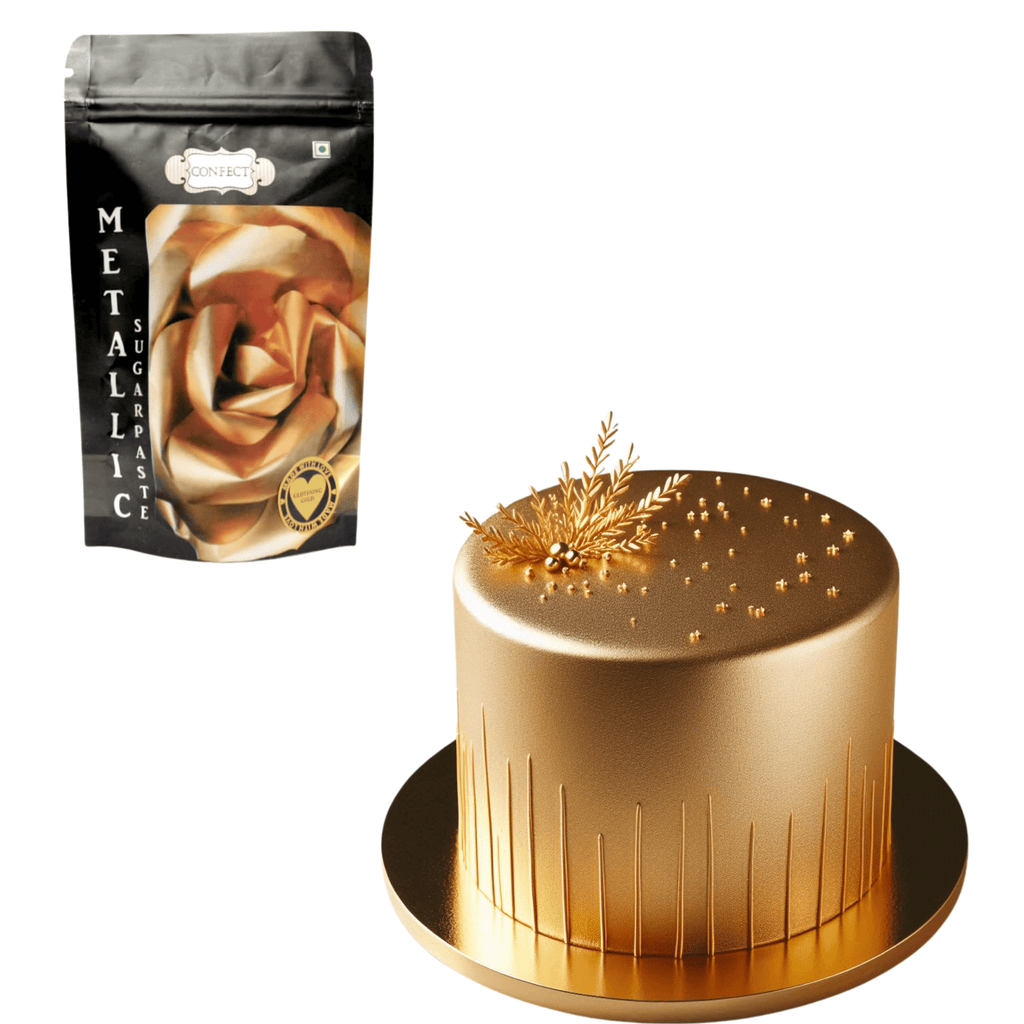 Confect Glistening Gold | Edible Sugar Paste | Grocsy