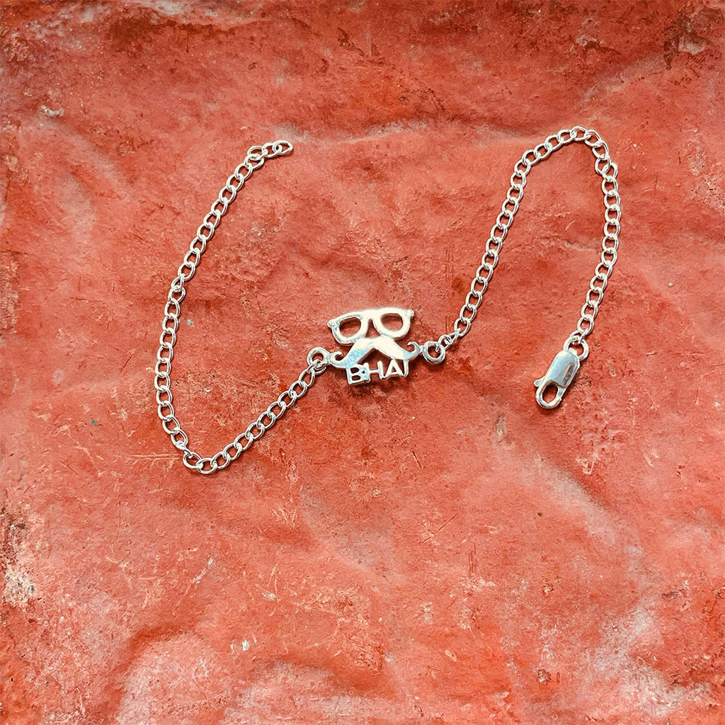 trueBrowns 925 Sterling Silver Chashmish Bhai Silver Chain Rakhi | Grocsy