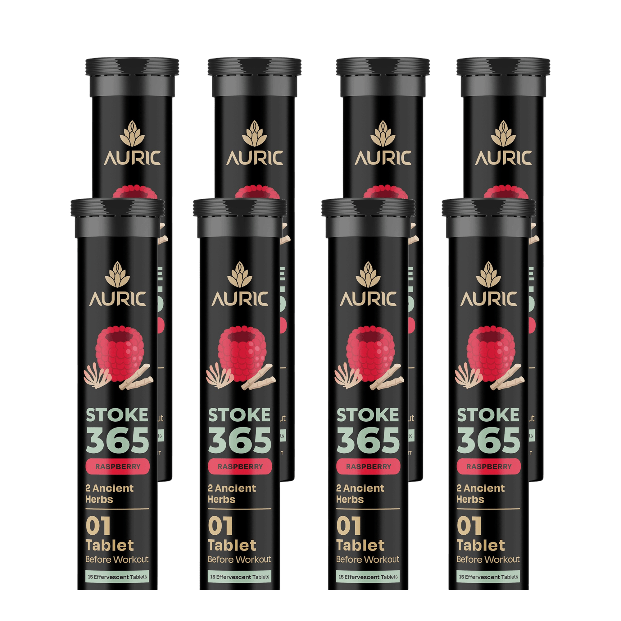 Auric STOKE365 Effervescent Tablets | Raspberry Flavour | Grocsy