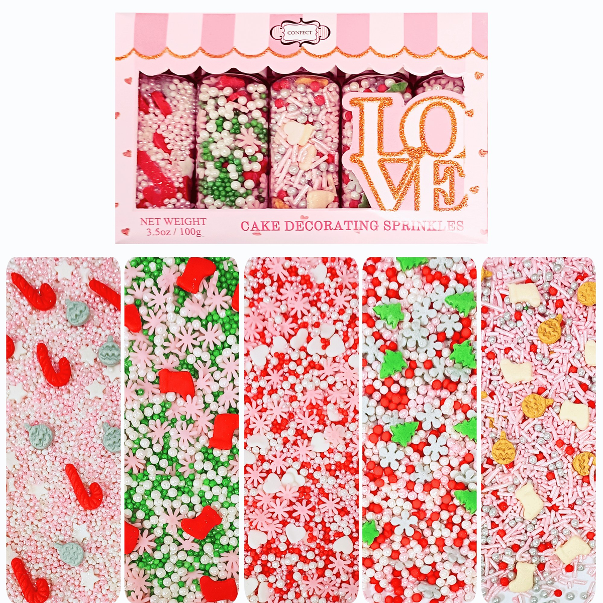Confect Christmas Sprinkles CH Multipack 23 | Grocsy