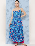 InWeave Women's Blue Pink Japanese Art Strappy Set | Grocsy