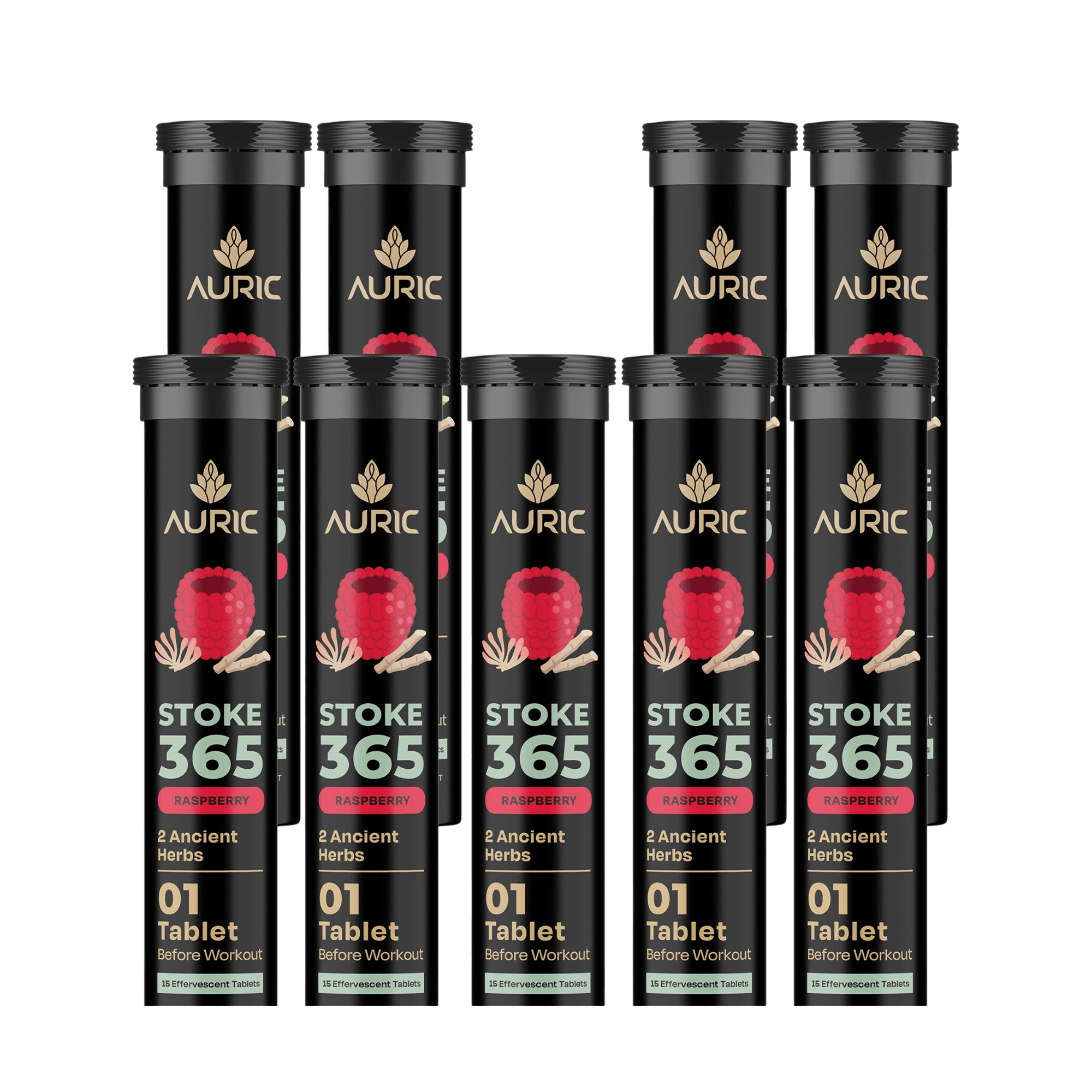 Auric STOKE365 Effervescent Tablets | Raspberry Flavour | Grocsy