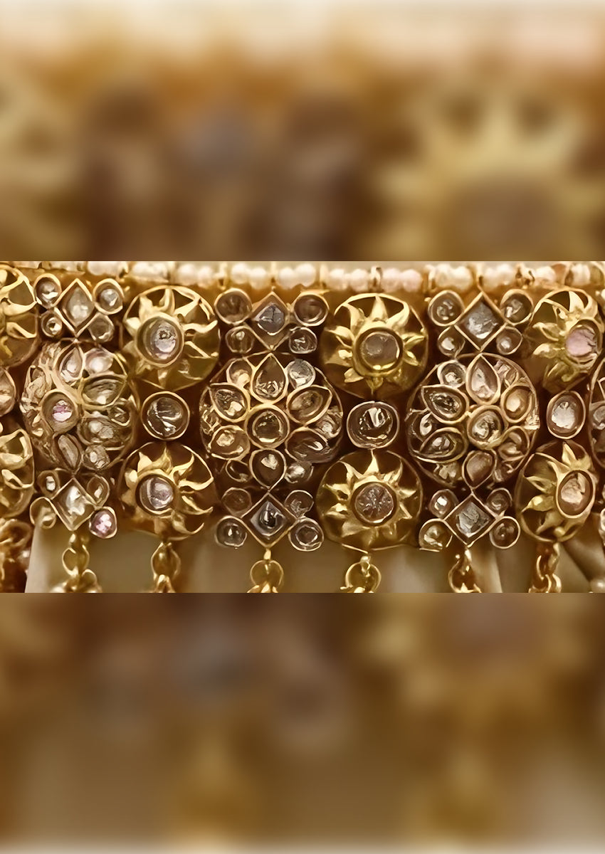 Jewel City Exquisite Kundan Choker Necklace Set | Grocsy