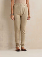 trueBrowns Beige Woollen Leggings | Grocsy