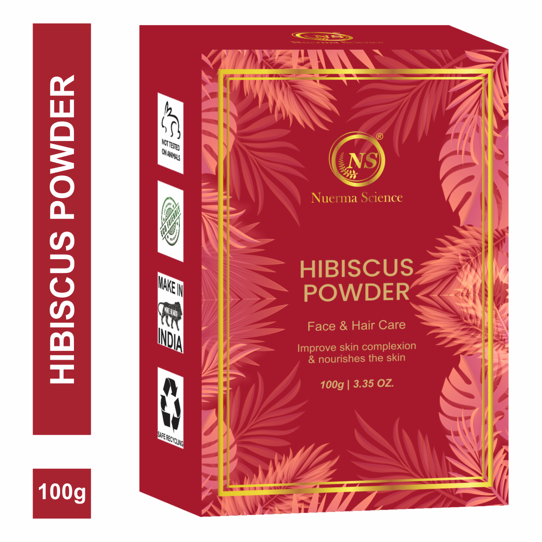 Nuerma Science Hibiscus Bio Organic Powder For Hair & Skin | Grocsy