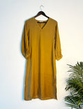 trueBrowns Golden Silk Kurta | Grocsy