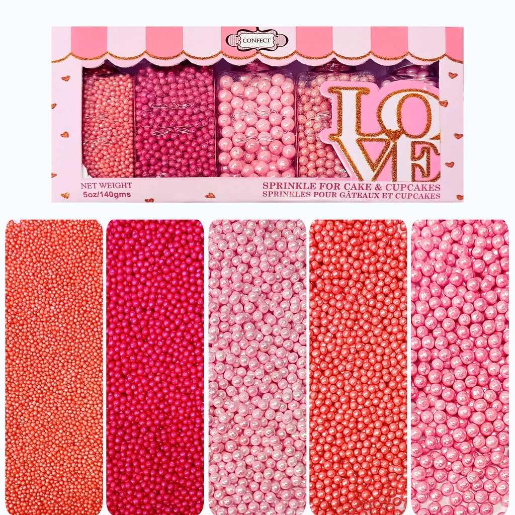 Confect Valentine Sprinkles | 01 Edible Decoration for Baking & Dessert | Grocsy