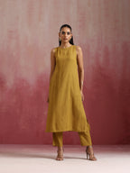 trueBrowns Mustard Cotton Kurta Set | Grocsy
