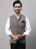 Even Apparels Men's Beige Pure Wool Nehru Jacket | Grocsy