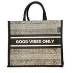 MiDazzle Shopping Bag (Good Vibes Only) JdCSB1106 | Grocsy