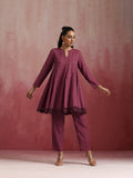 trueBrowns Mauve Cotton Dobby Co-ord set | Grocsy