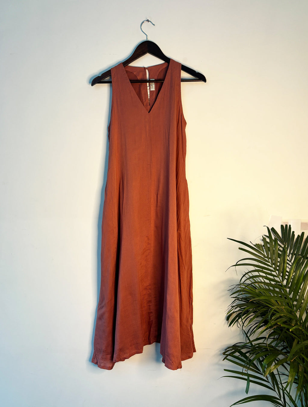 trueBrowns Orange Textured Dress | Grocsy