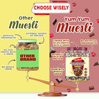 Yum Yum Dark Chocolate & Cranberry Muesli Jar | Grocsy
