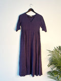 trueBrowns Purple Square Dobby Dress | Grocsy