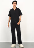 Fabmade Midnight Black Linen Co-Ord | Grocsy