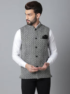 Even Apparels Men's Grey Pure Wool Nehru Jacket | Grocsy