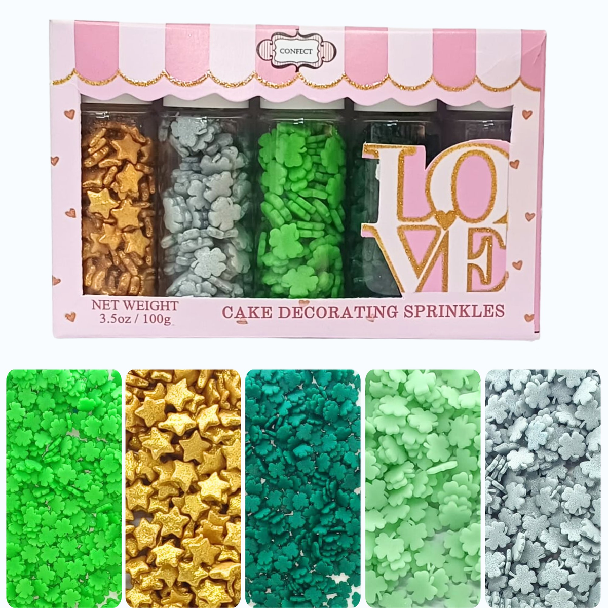 Confect St. Patrick's Sprinkles Multipack 6 | Grocsy