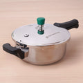 The Indus Valley Tri-ply Stainless Steel Pressure Pan, Premium Quality, 3 Layer Thick Body, Heavy Bottom, 100% Food-safe, ISI Certified, Induction & Gas, 3.5/5L | Grocsy
