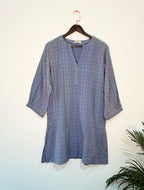 trueBrowns Light Blue Gauze Dobby Co-ord Set | Grocsy