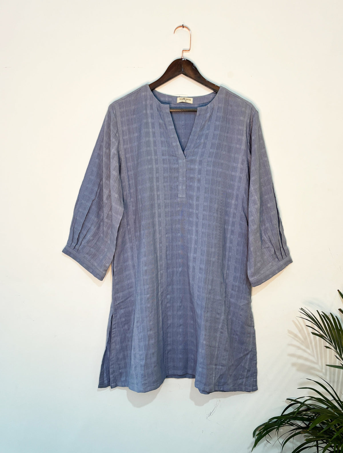 trueBrowns Light Blue Gauze Dobby Co-ord Set | Grocsy
