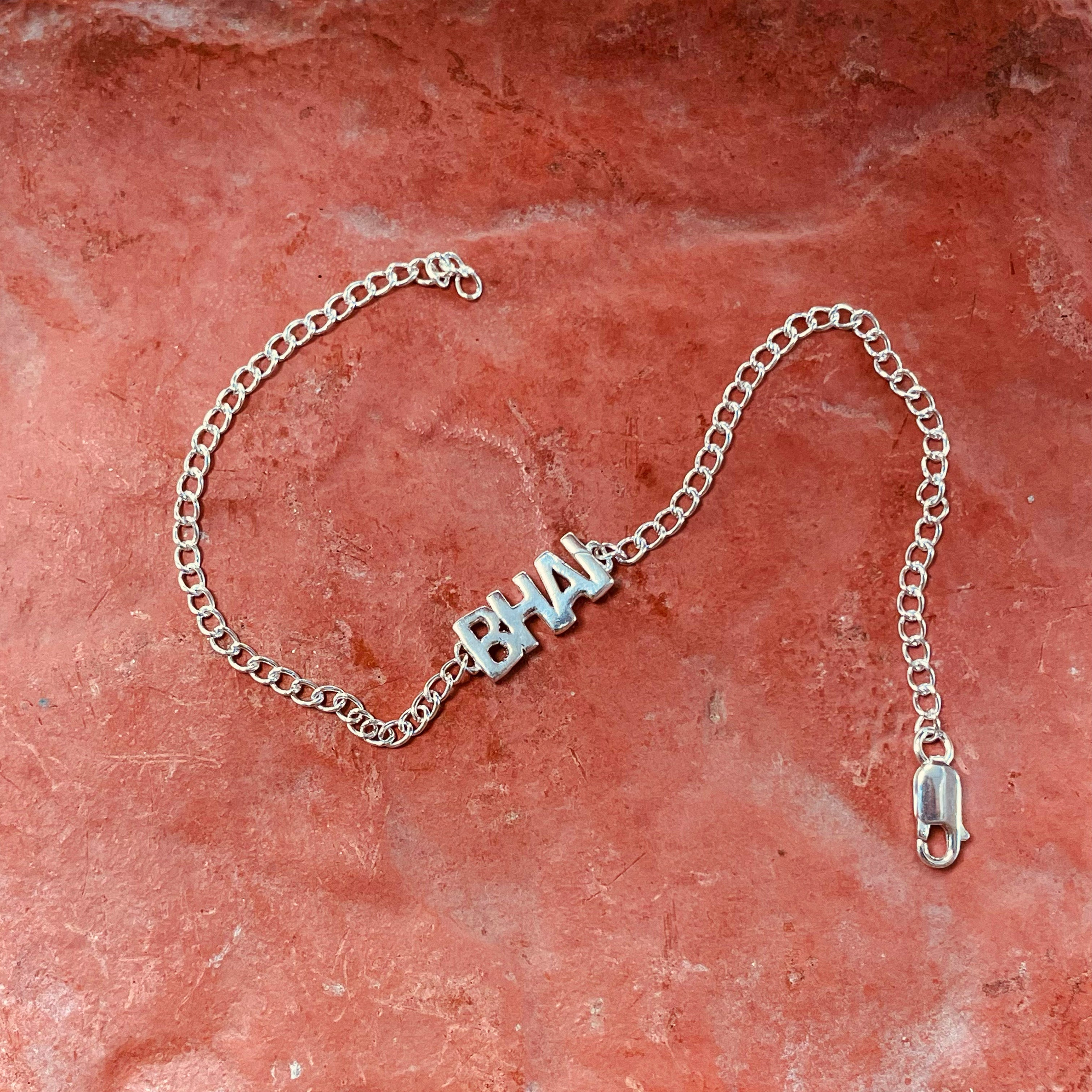 trueBrowns 925 Sterling Silver Bhai Silver Chain Rakhi | Grocsy
