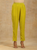 trueBrowns Lime Velvet Pant | Grocsy