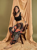 InWeave Black Multi Ethnic Harem Pant | Grocsy