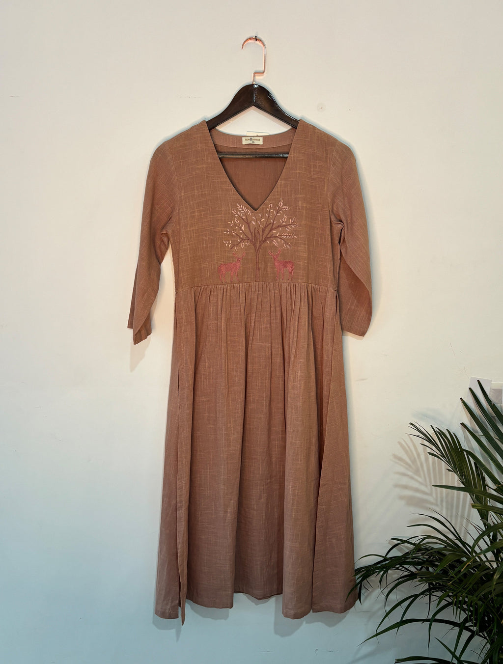 trueBrowns Pink Gauze Kurta Set | Grocsy