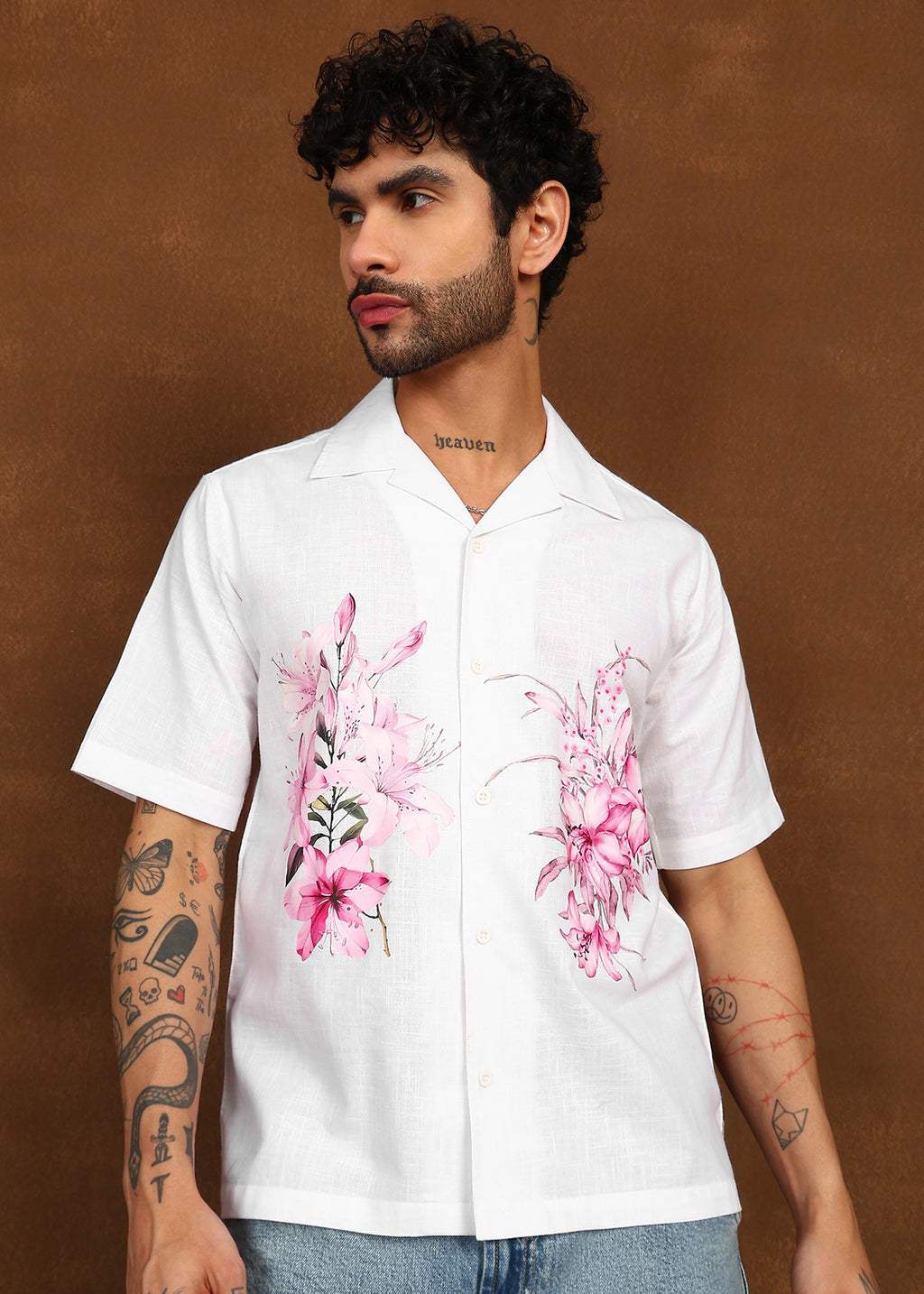 Fabmade Blush Bloom Resort Shirt | Grocsy