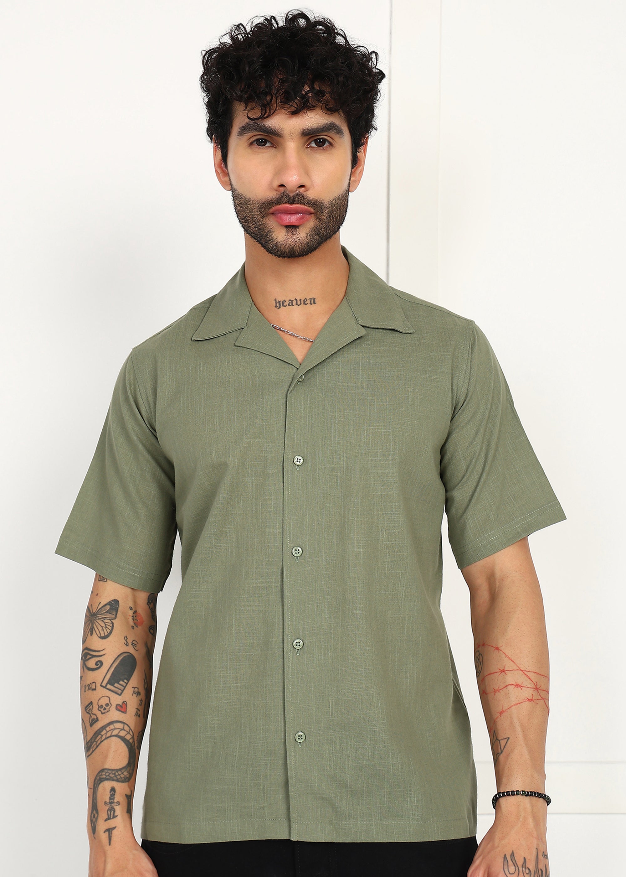 Fabmade Mossline Linen Shirt | Grocsy