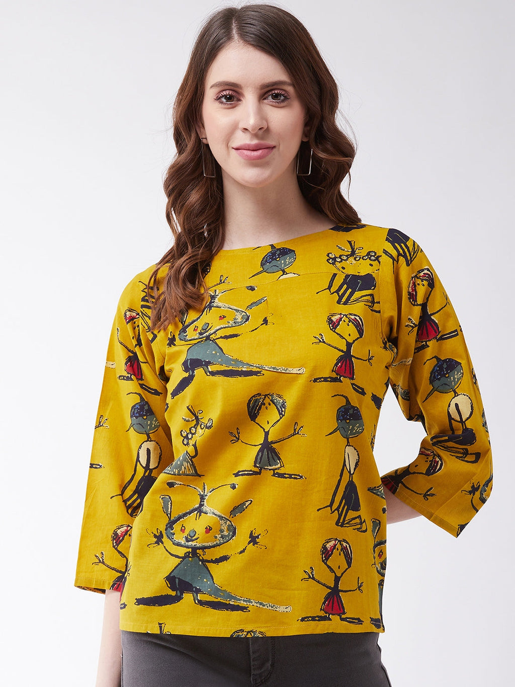 InWeave Women's Quirky Top With Sleevs | Grocsy