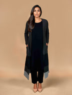 trueBrowns Dark Grey Woollen Cape | Grocsy
